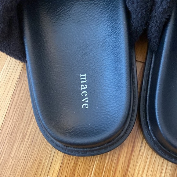 Maeve Women’s Black Criss Cross Slides Size 11 - Picture 5 of 8